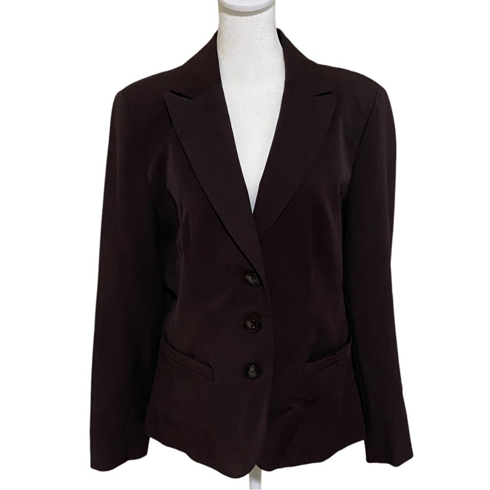 East 5th chocolate brown blazer. Single breasted. Size 12.